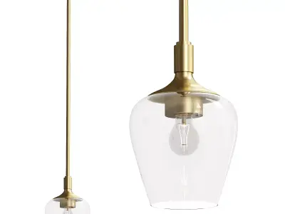  Livex Lighting Willow 1 - Light Pendant in Satin Brass 3D model