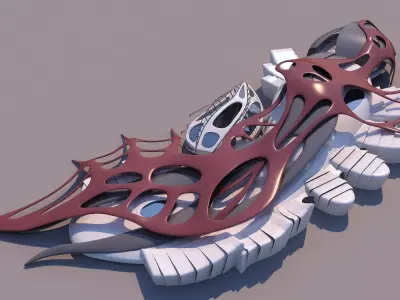 0121 - Organic Building 3D model