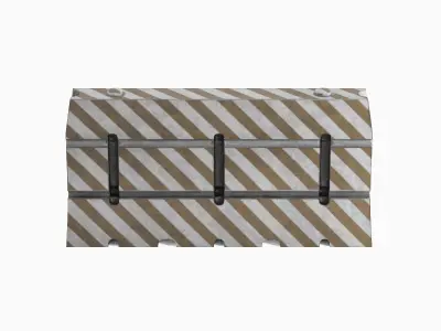 Dirty Traffic Barrier 03 3D model