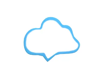 Speech Balloon v22 005 Low-poly 3D model