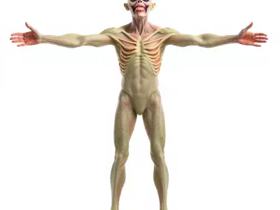 Alien Creature Character Model Pack for Game and Animation Low-poly 3D model