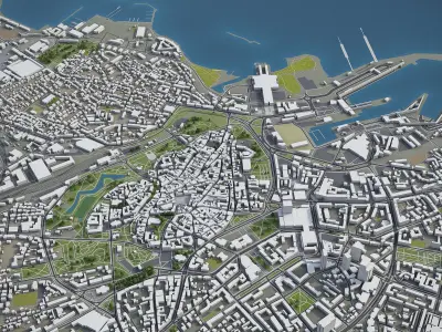 Tallinn  Low-poly 3D model