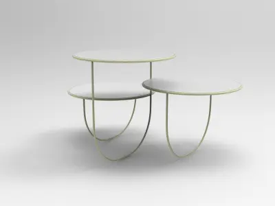Trio Coffee Table Low-poly 3D model