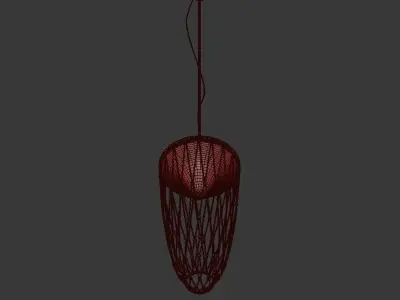 Vetreria rattan pendant lamp 3D model