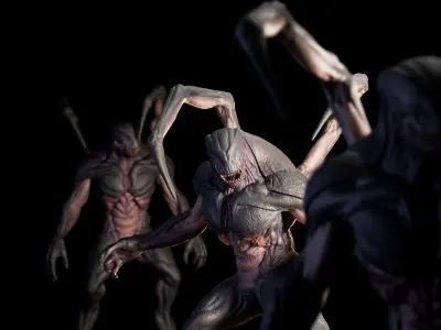 Alien Hunter Ue Unity Low-poly 3D model