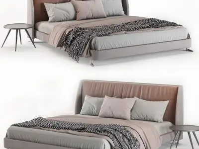 minotti spencer bed 02 3D model