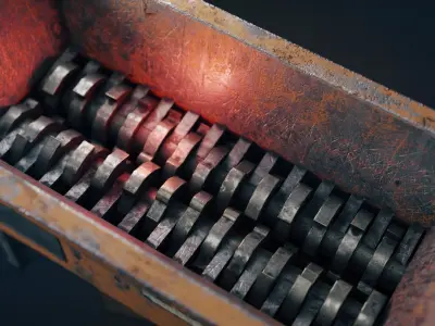 Hand Made Shredder Low-poly 3D model