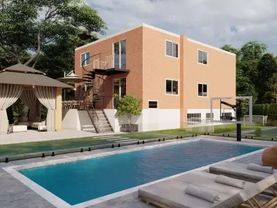 Garden Landscape 3D Model - SketchUp and Lumion Scene  3D model