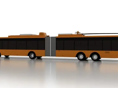 Trolleybus Bogdan T90111 Low Low-poly 3D model