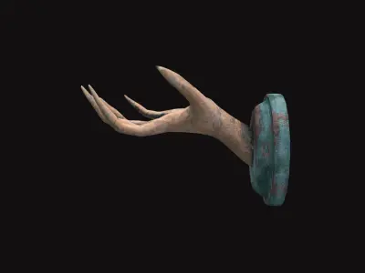 Medieval Torch V13 Low-poly 3D model