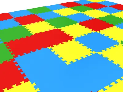 Kindergarten floor Low-poly 3D model