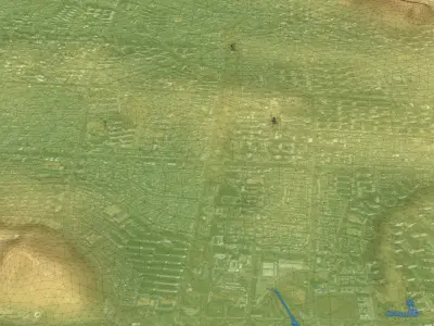 Incheon - Topography Terrain Low-poly 3D model