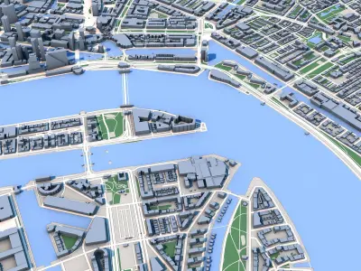 Rotterdam City Netherlands 3D model