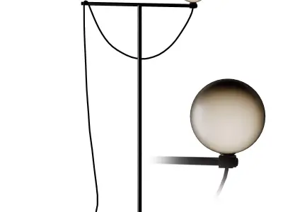 Handvark Globe Floor Lamp Black 3D model