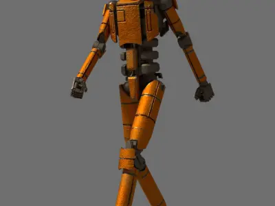 Animated robot 3D model