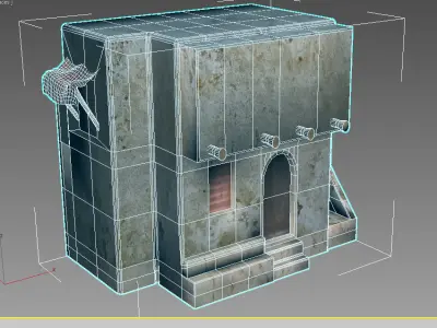 oriental arabic house Low-poly 3D model