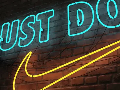 logo sign Nike Just do it 3d Low-poly 3D model