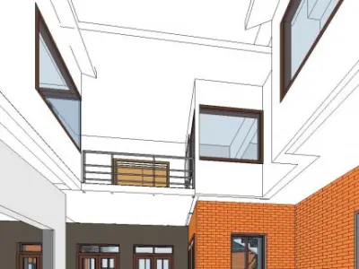 Residence G 2 house with two stories and garage 3D model