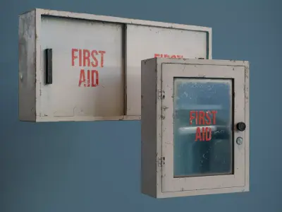 First Aid Cabinet Set 3D Model Pack