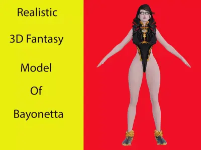 Bayonetta Low-poly 3D model