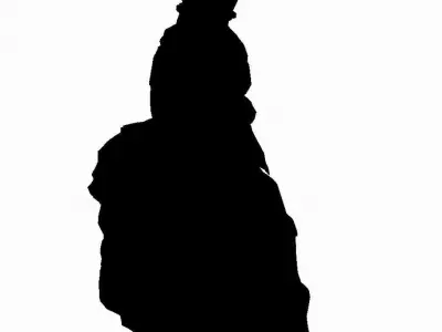 Stone Statue Group - Buddha Image 01 3D model