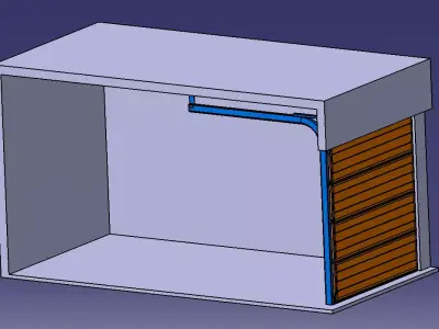 Garage rolling shutter door Free 3D model