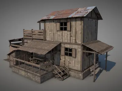 Arizona Desert Shack v4 3D model