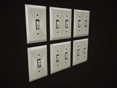 LIGHT SWITCH CARTOON STYLIZED Low-poly 3D model