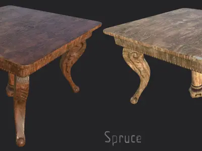 Antique Furniture Pack 36Prefabs I PBR Low-poly 3D model