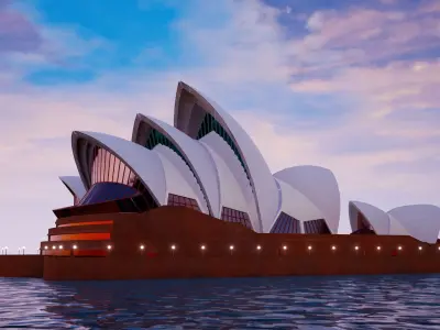 SYDNEY OPERA HOUSE Low-poly 3D model
