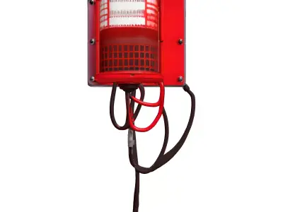 Industrial Emergency Warning Light Low-poly 3D model