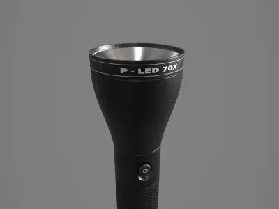 Flashlight Low-poly 3D model 10