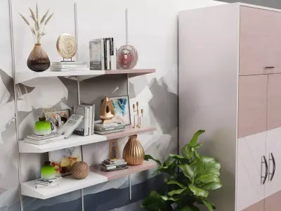 Bedroom interior 3D model 66