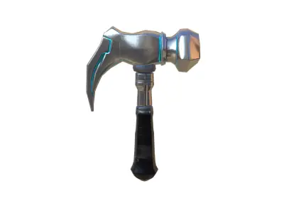 Sci-fi energy hammer 3d model Low-poly 3D model