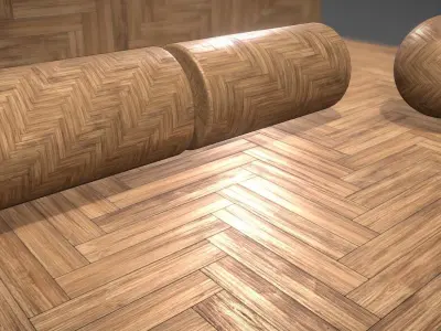 Wood Parquet Floor 1 Texture Set 27 Low-poly 3D model