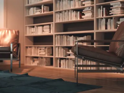 LivingRoom kitchen and bethroom 3D model