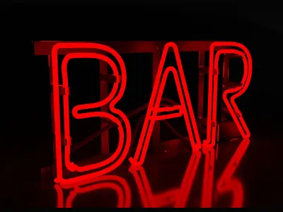 Neon Bar Sign 3D model