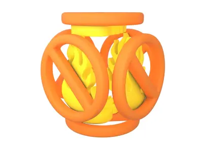No Fire Icon V2 009 Low-poly 3D model
