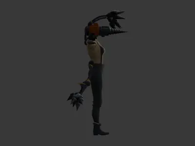 drill woman 3D model