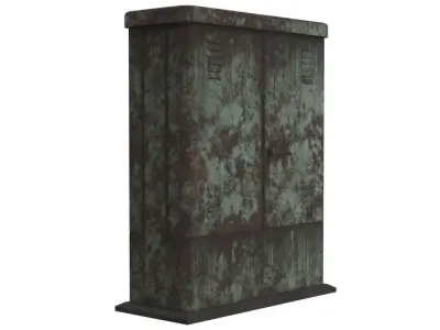 Electrical Enclosure 1 Rusty Lowpoly Low-poly 3D model