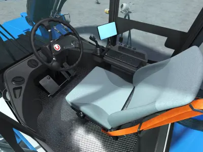  Reach Stacker Container Handler NC Nielsen Rigged for Cinema 4D 