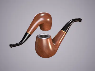 Tobacco Pipe Low-poly 3D model