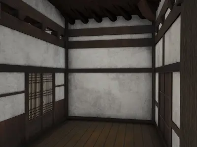 Korean Traditional House  Hanok 02 Low-poly 3D model