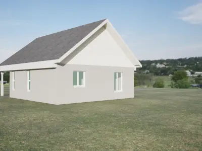 Contemporary Sleek House Low-poly 3D model