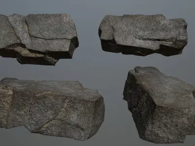 Rock Set 4 Low-poly 3D model