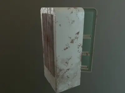 old fridge Low-poly 3D model