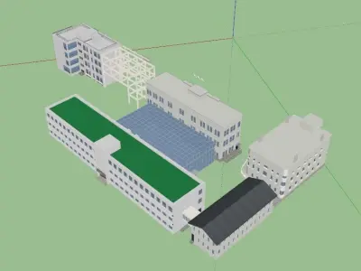 Main entrance of the Asia Culture Center Free 3D model