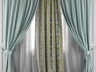 Curtain Set 466 3D model