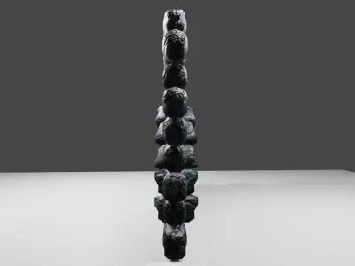 Castle Door Medieval - Porta Low-poly 3D model