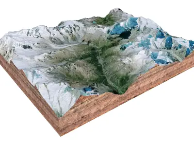 Zermatt Alps Switzerland 3D model